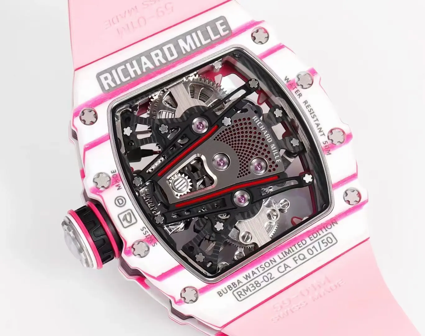 Richard Mille 白色 紅色 手錶 經典腕表款