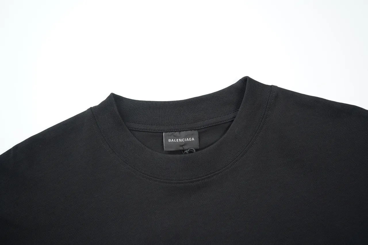 Balenciaga 黑色 Logo 印花 短袖T恤