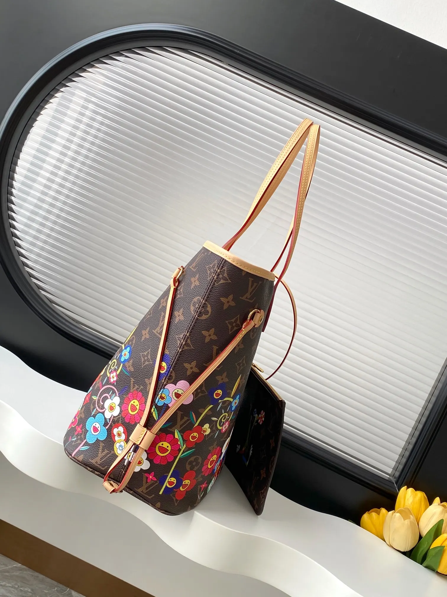 LV Neverfull 牛皮 收納包 旅行收納款
