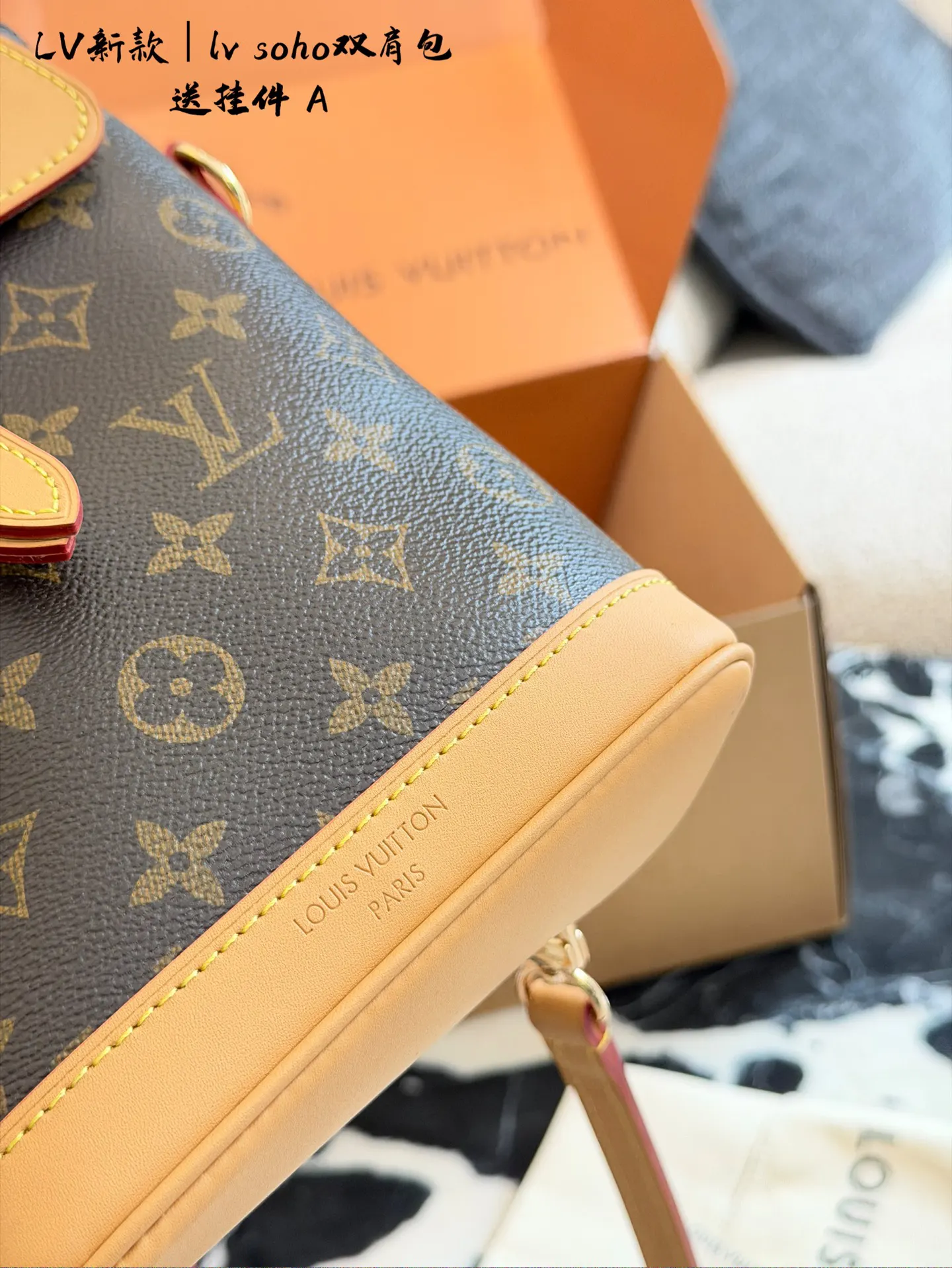 LV 老花 ｜ soho双肩包真的好好看 长在我 实用双肩款
