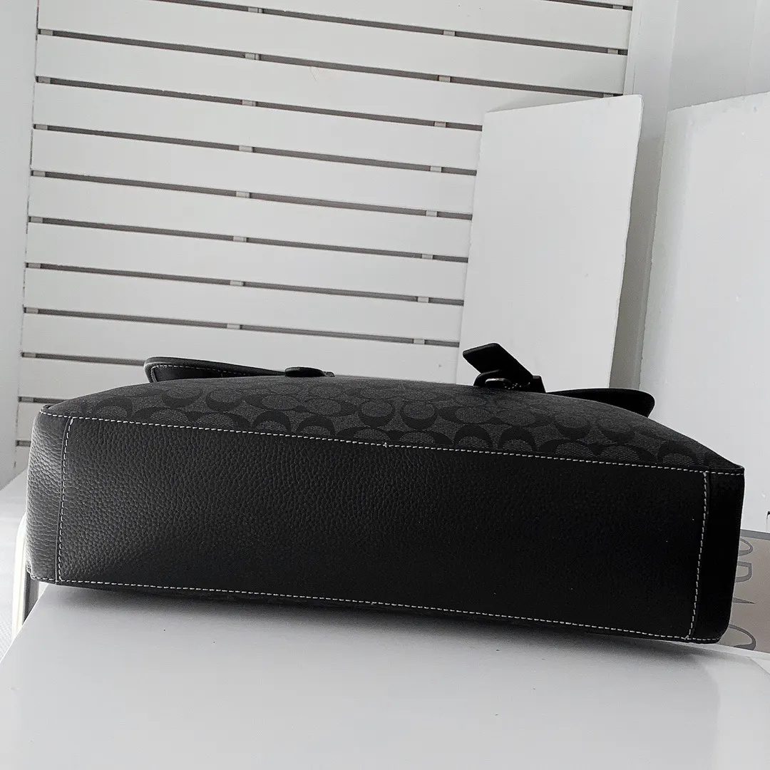 Monogram Briefcase Business Commuter Leather
