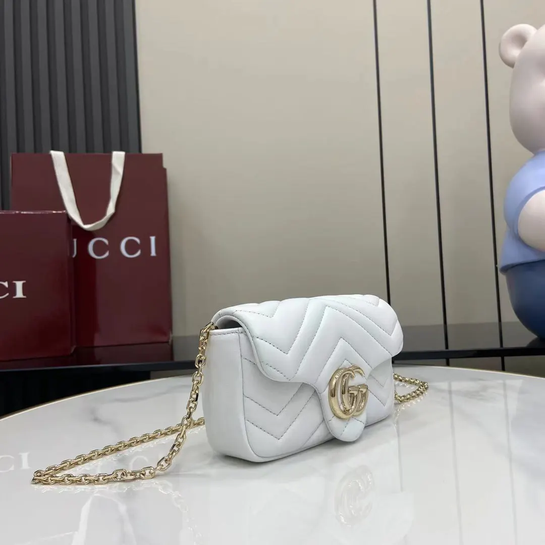 Gucci Marmont 绗缝皮革链条包 单肩斜挎