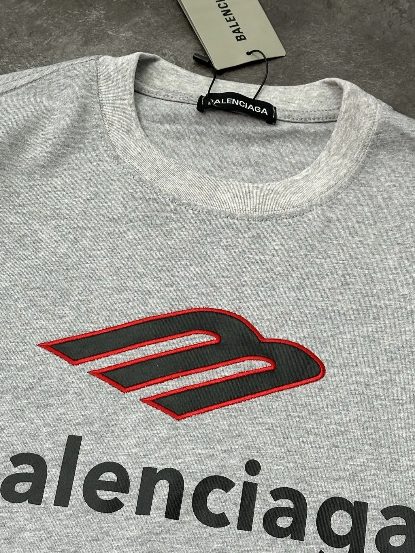 Balenciaga Black Cotton Logo Short Sleeve T-Shirt Street