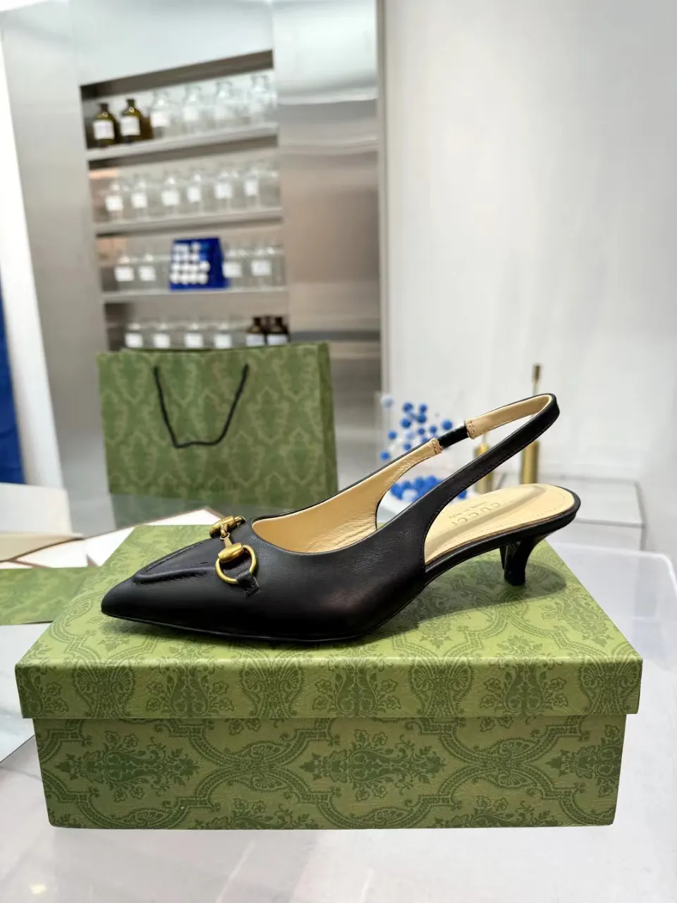 Gucci Logo休閒運動鞋 棕色