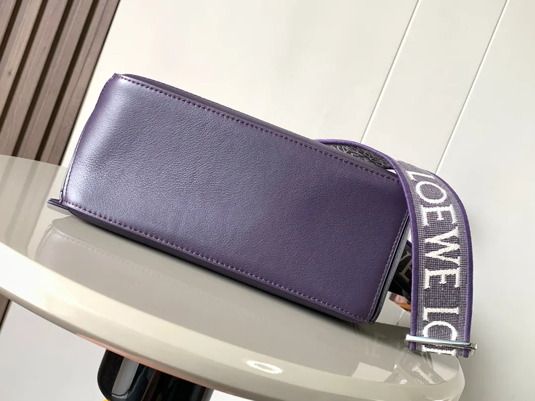 Purple Clutch Bag Leather