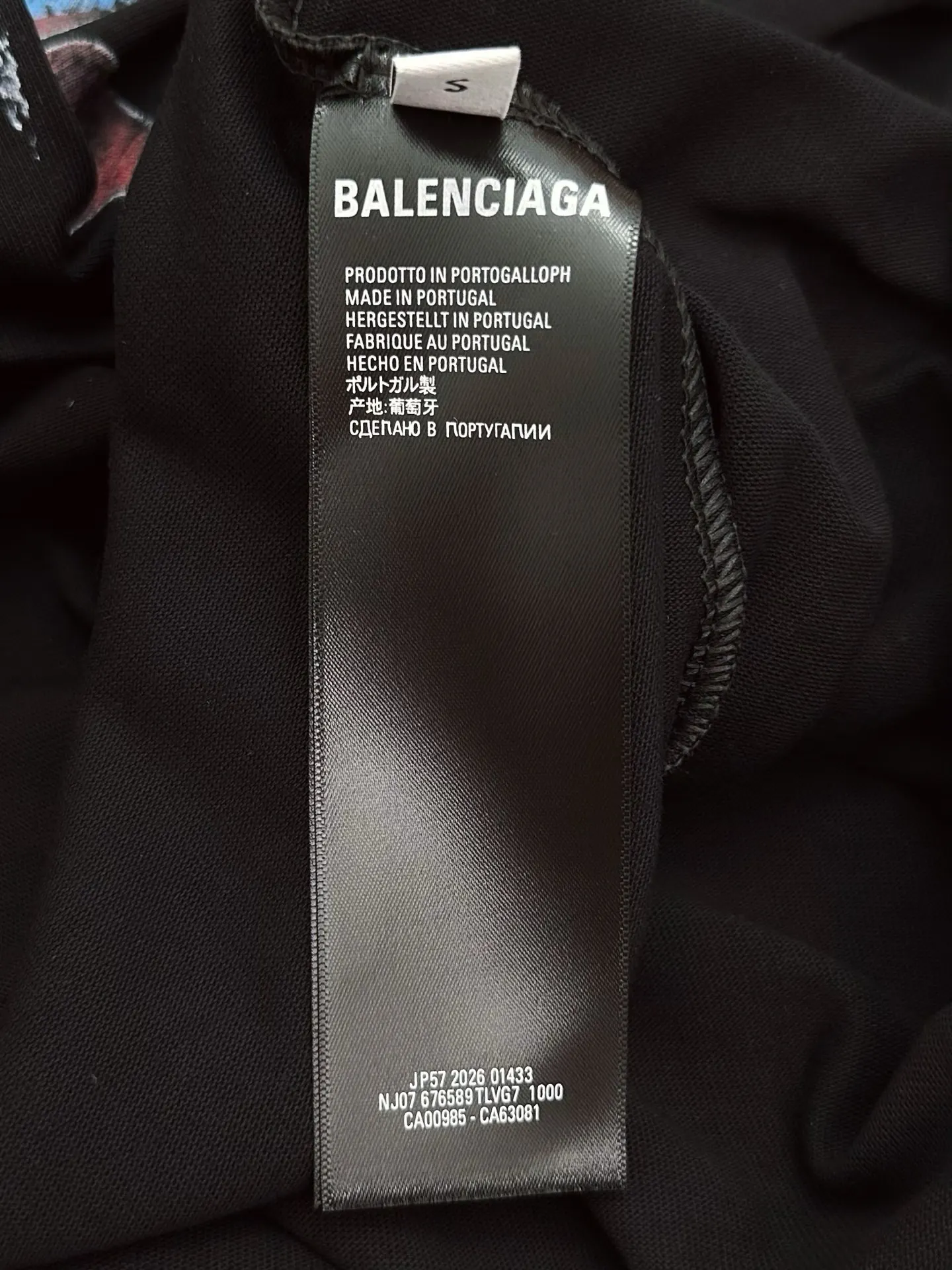 Balenciaga Cotton T-Shirt Black