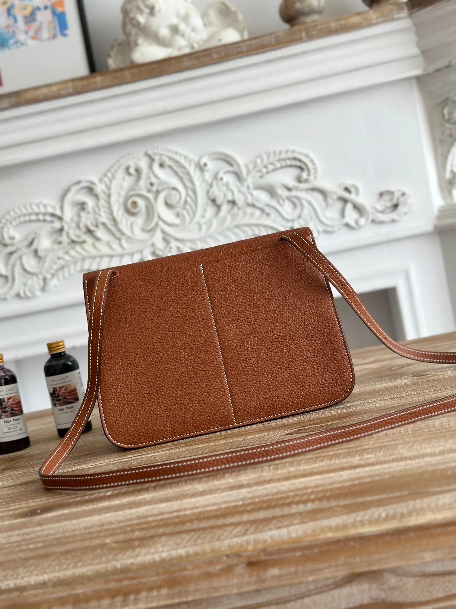 Hermès Halzan 金棕 Togo牛皮 手拿包 25cm 晚宴通勤