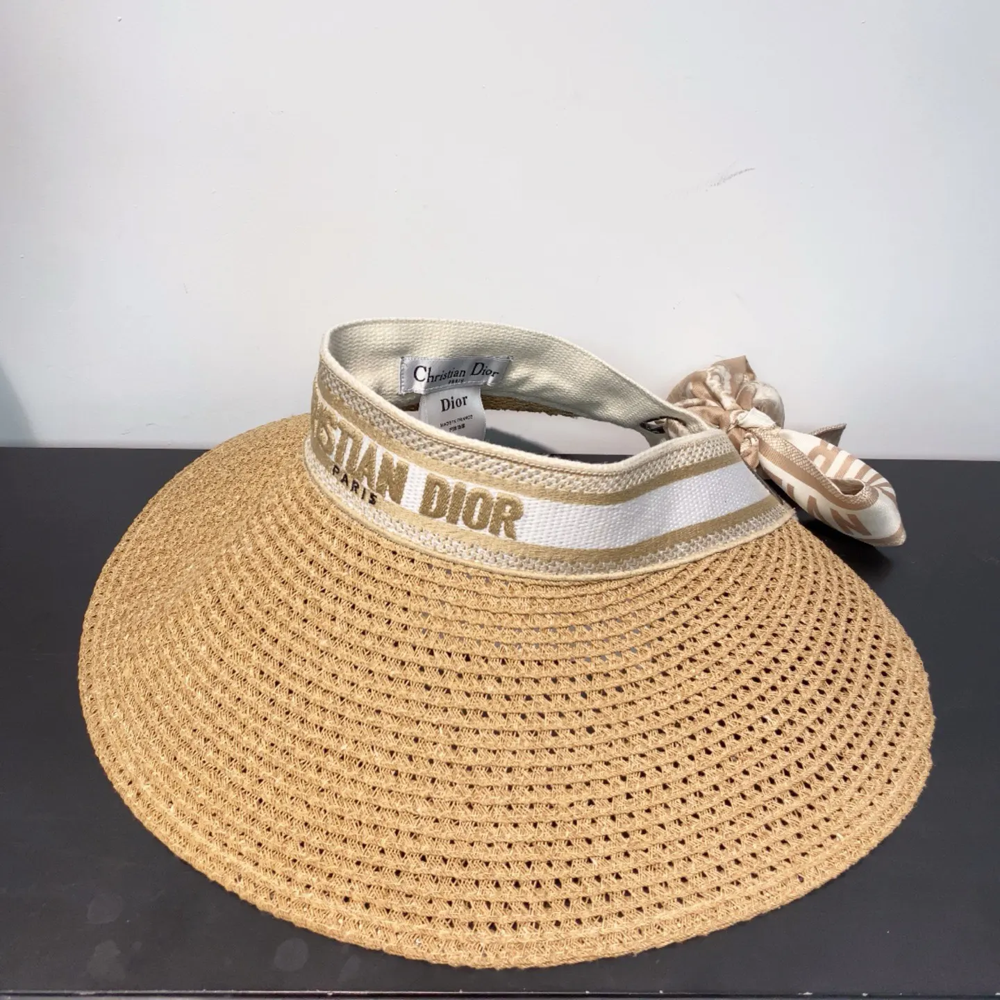 Dior 草编蝴蝶结遮阳帽 女士款