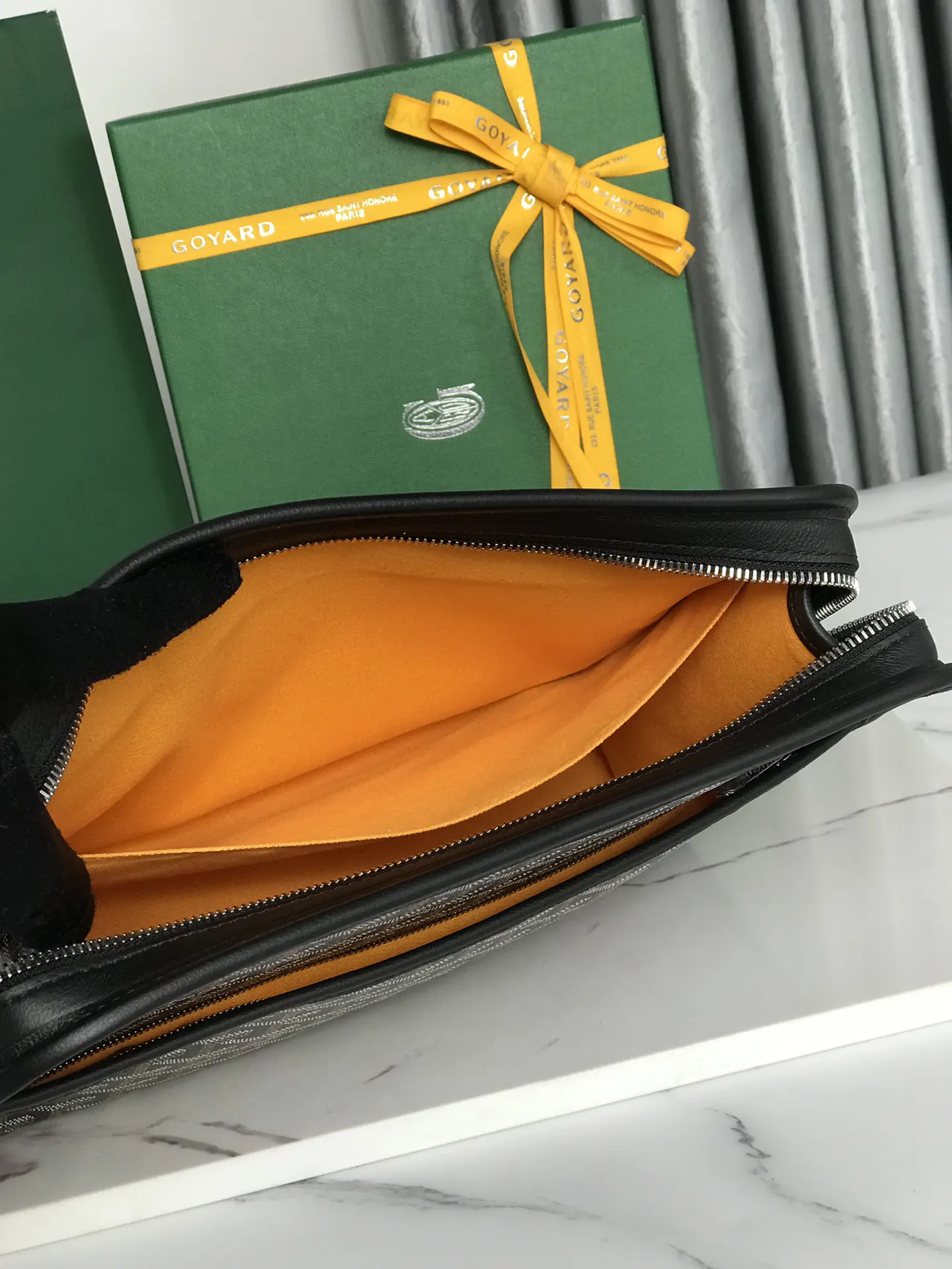 Goyard 黃色 牛皮 手拿包 精致手拿款