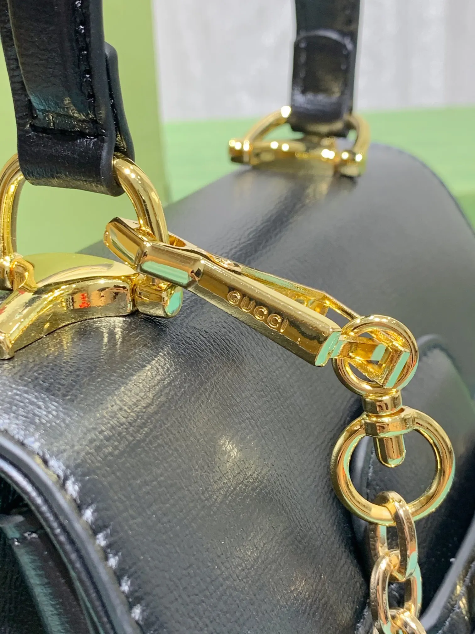 Gucci 棕色 帆布 Horsebit 系列手提包 作为 Hors 通勤手提款
