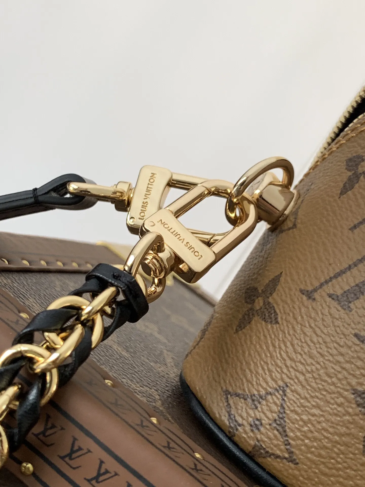 Monogram Chain Bag Leather