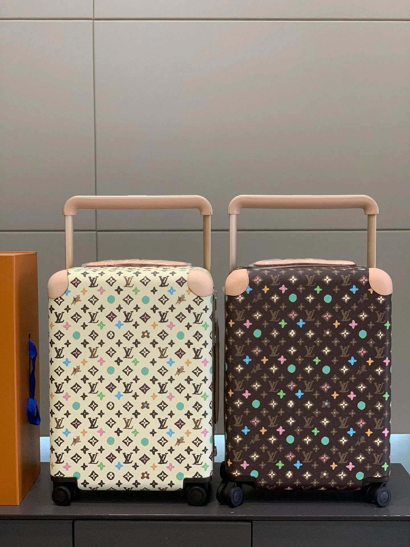 驴牌拉杆箱旅行箱 路易v 变色皮 海关锁 万向 行李箱 旅行拉杆款 輕便出行款
