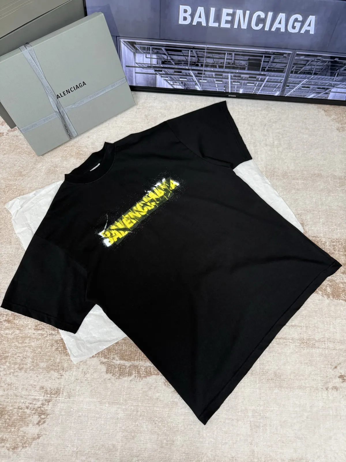 Balenciaga 黑色 Logo 短袖T恤