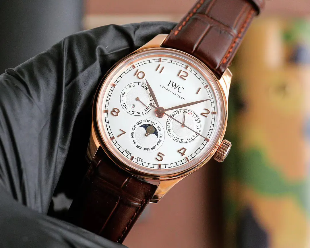 小牛皮 表带扣 意大利小牛皮搭 IWC 级别折叠扣和针扣 手錶 經典腕表款