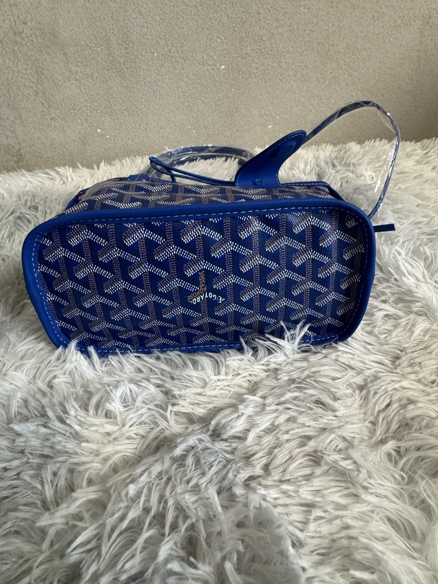 Blue Tote Bag Leather
