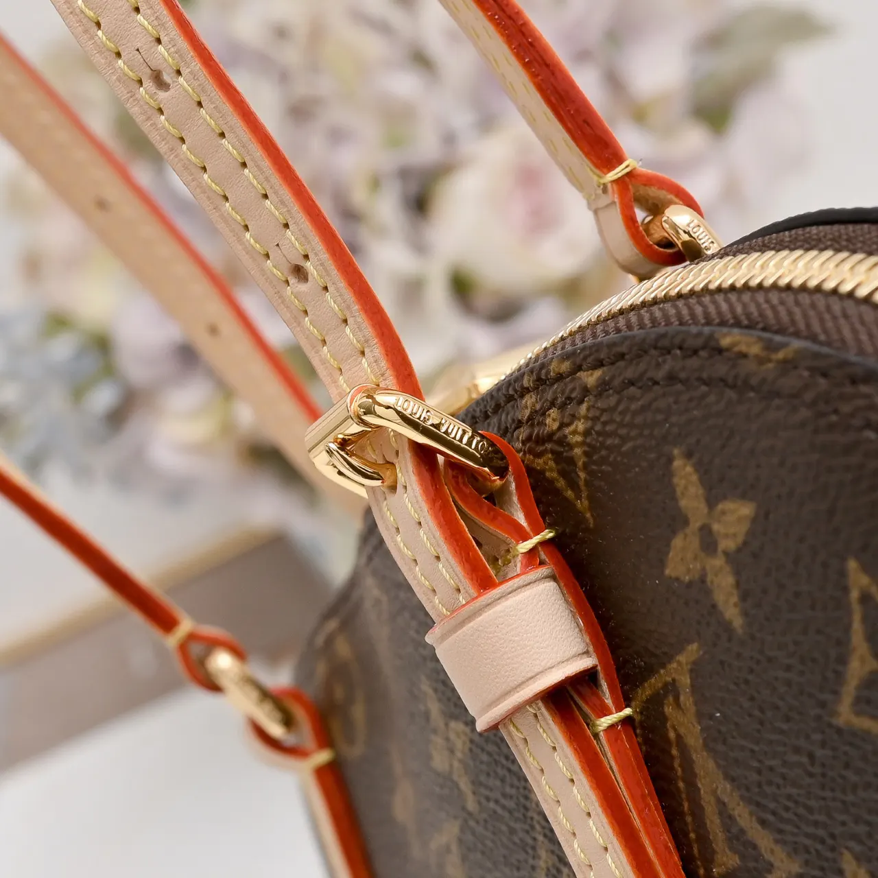 Monogram Organizer Pouch Travel Leather