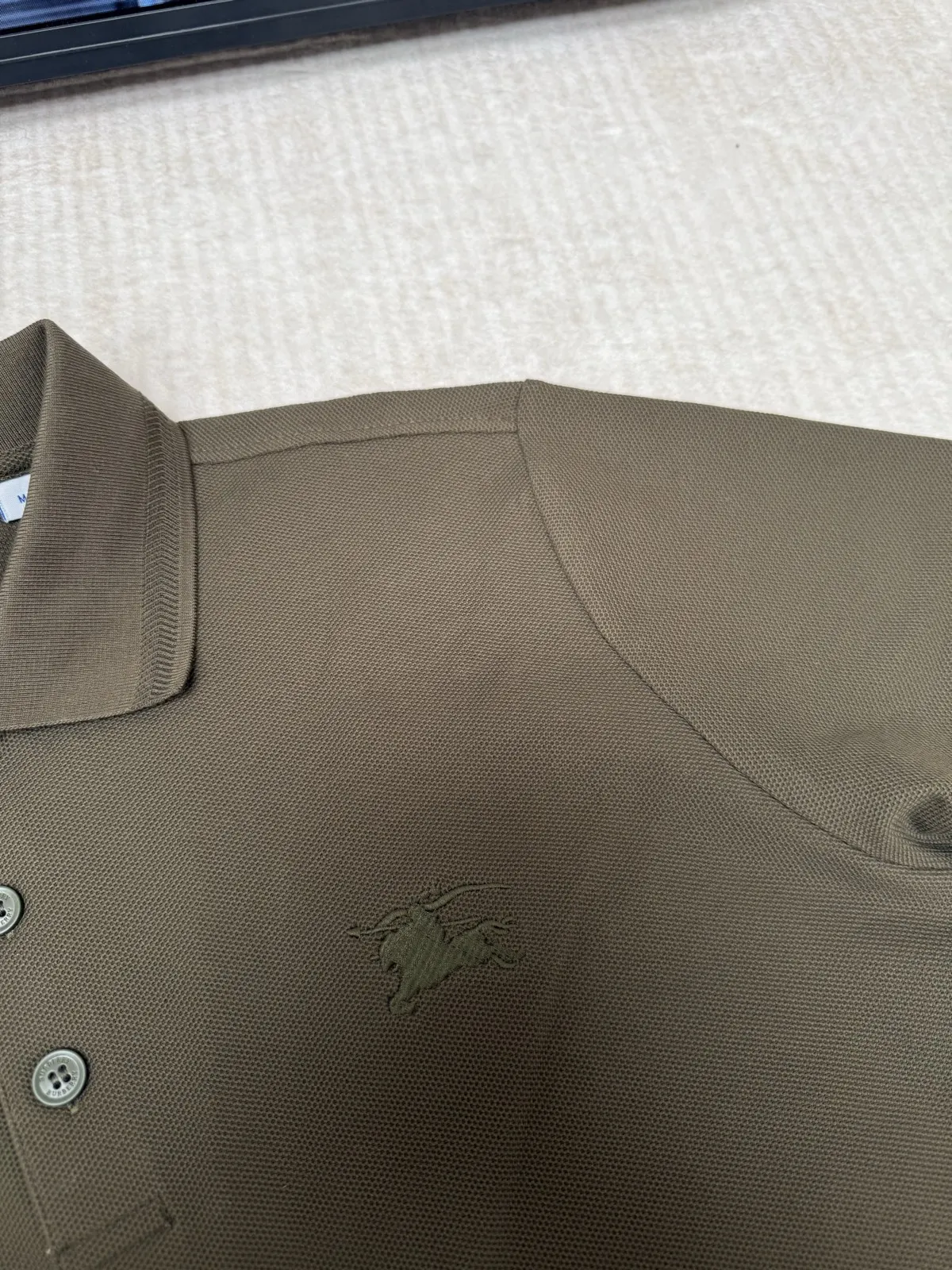 Burberry 绿色 刺绣 格纹 针织衫 质感针织款