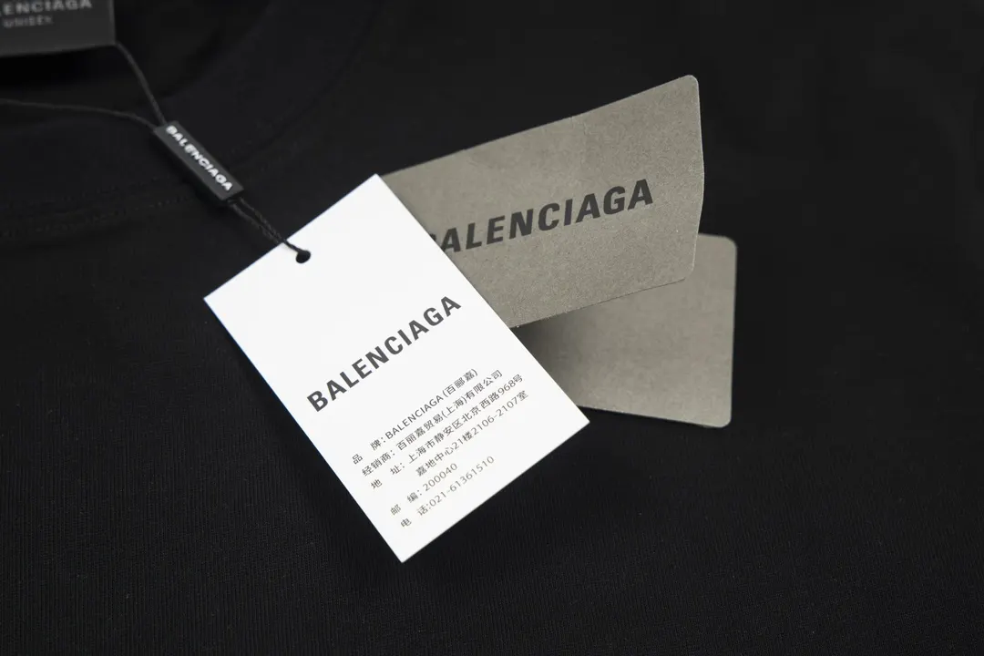 Balenciaga 黑色 短袖T恤 宽松休闲