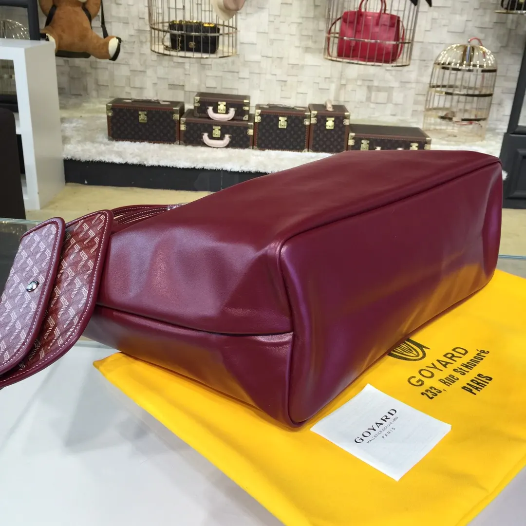 Goyard 戈雅 双面可用 充满法式优雅 订制Y字母涂鸦料 皮轻 托特包 大容量托特款