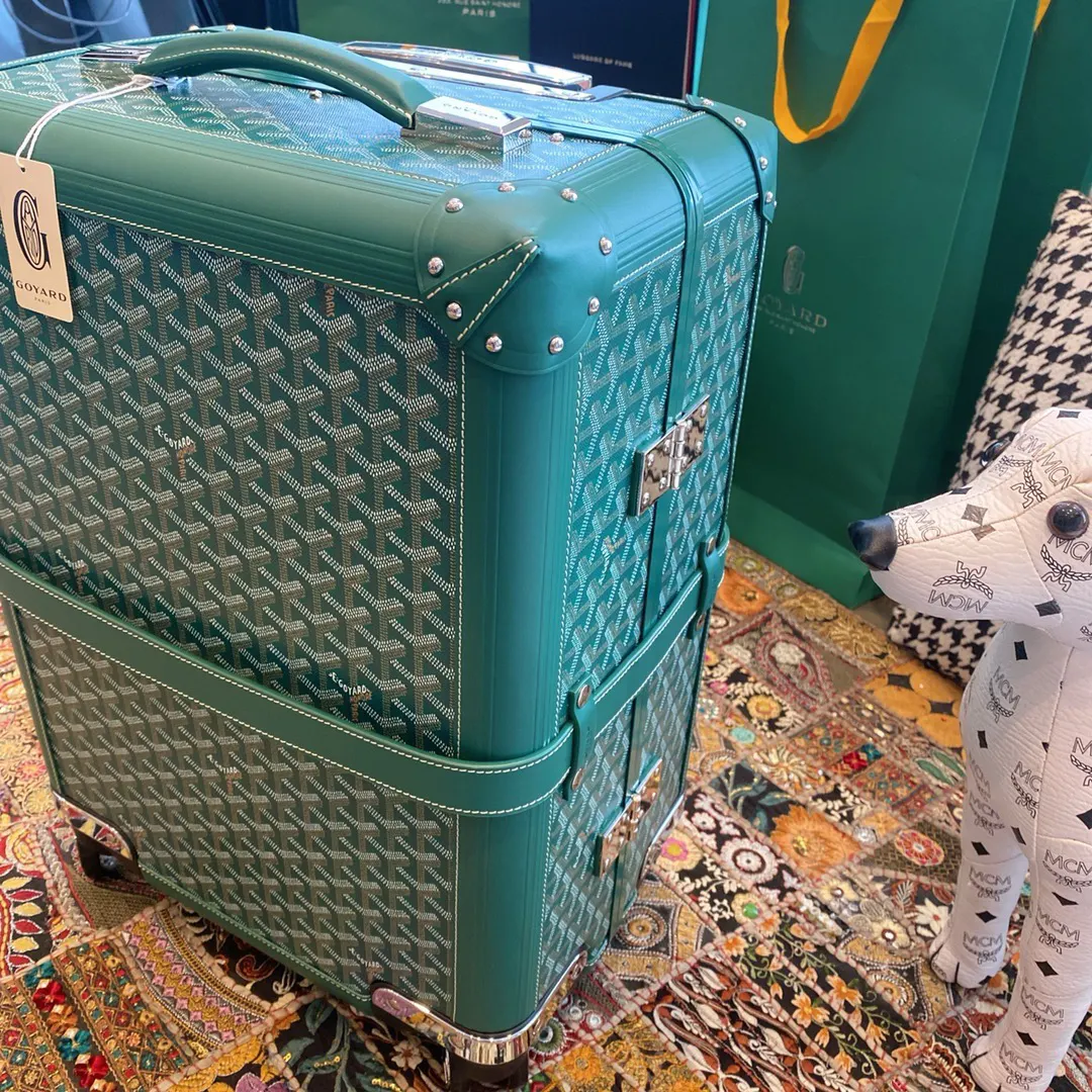 Goyard Black White Suitcase Travel Lightweight