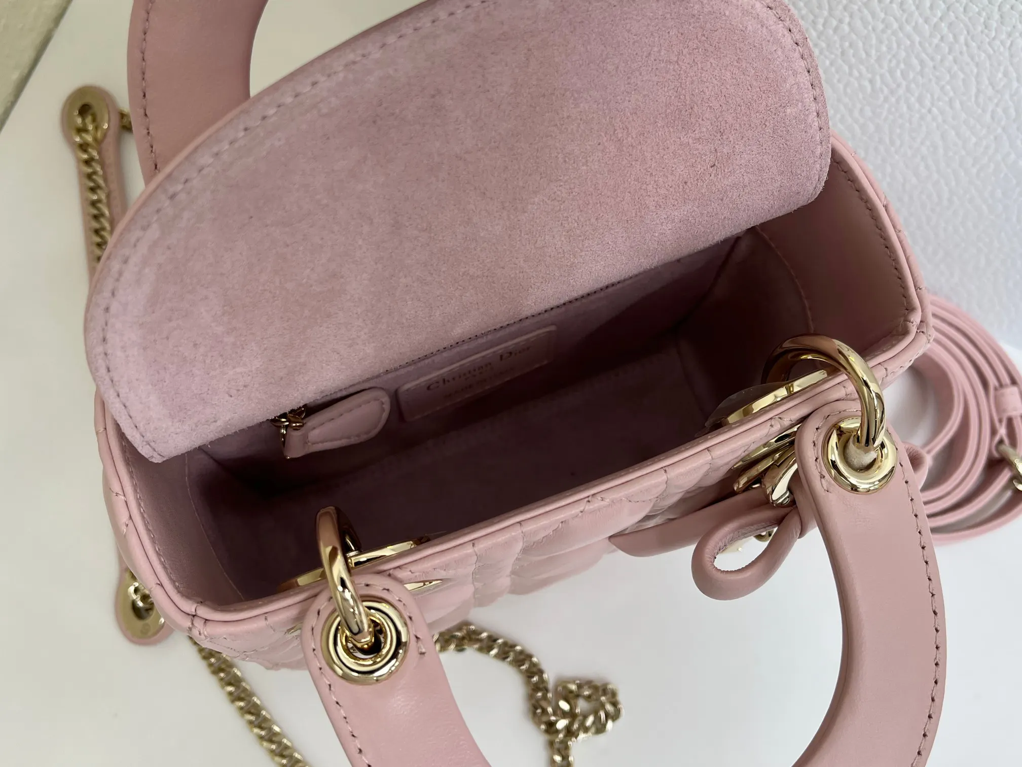 Dior Lady Dior Lady Soft Pink Chain Bag Handheld Crossbody