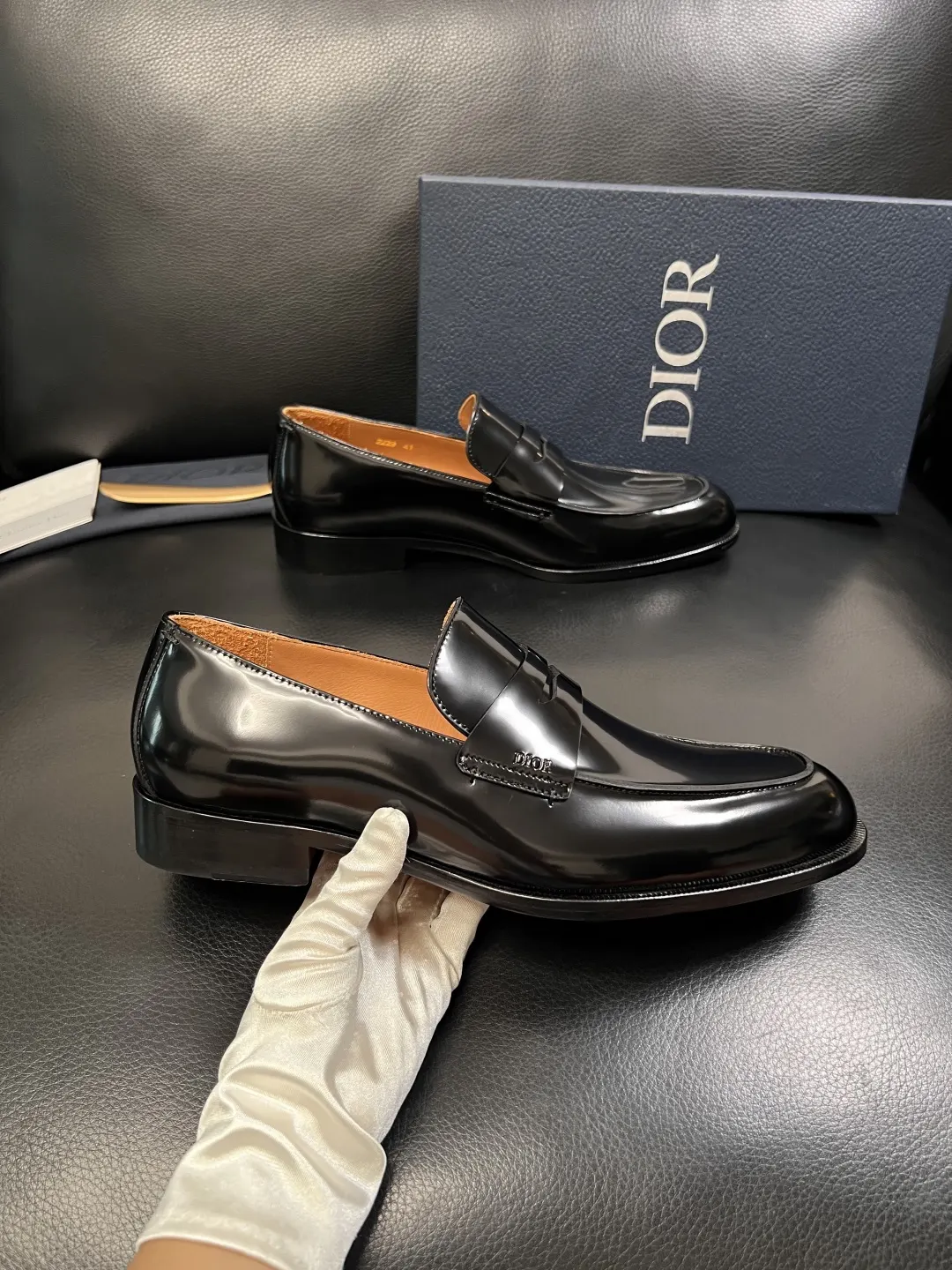 Dior Lady Dior 金色羊皮手提斜挎包 迷你款
