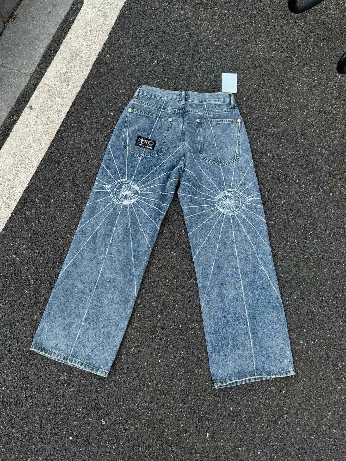 Chrome Hearts 24FW 蓝色 刺绣 水洗 长裤 宽松休闲款 款2