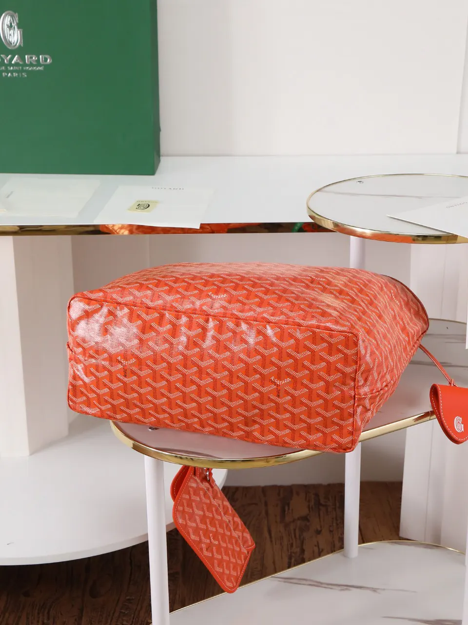 Goyard 橙色 帆布 腋下包 复古腋下背款