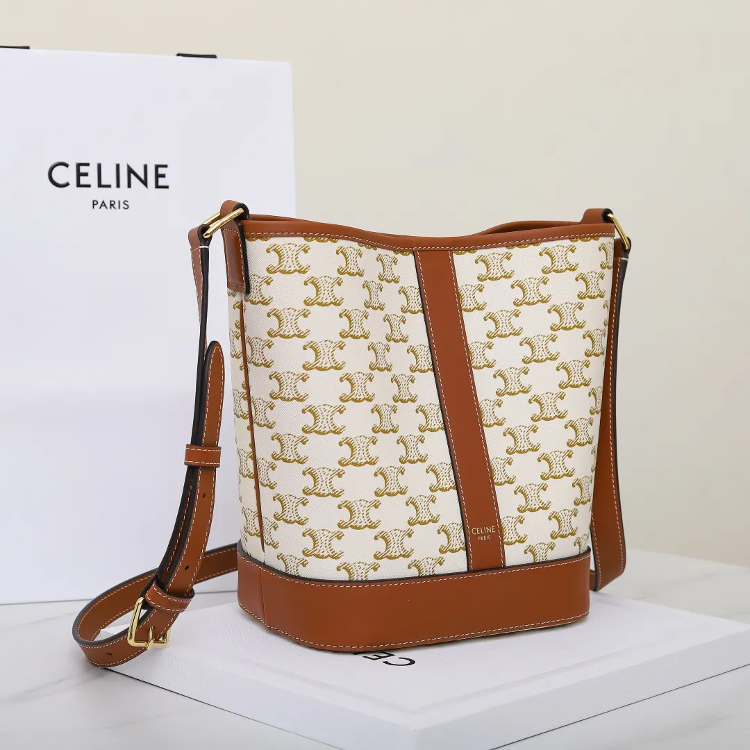 Monogram Bucket Bag Casual Leather
