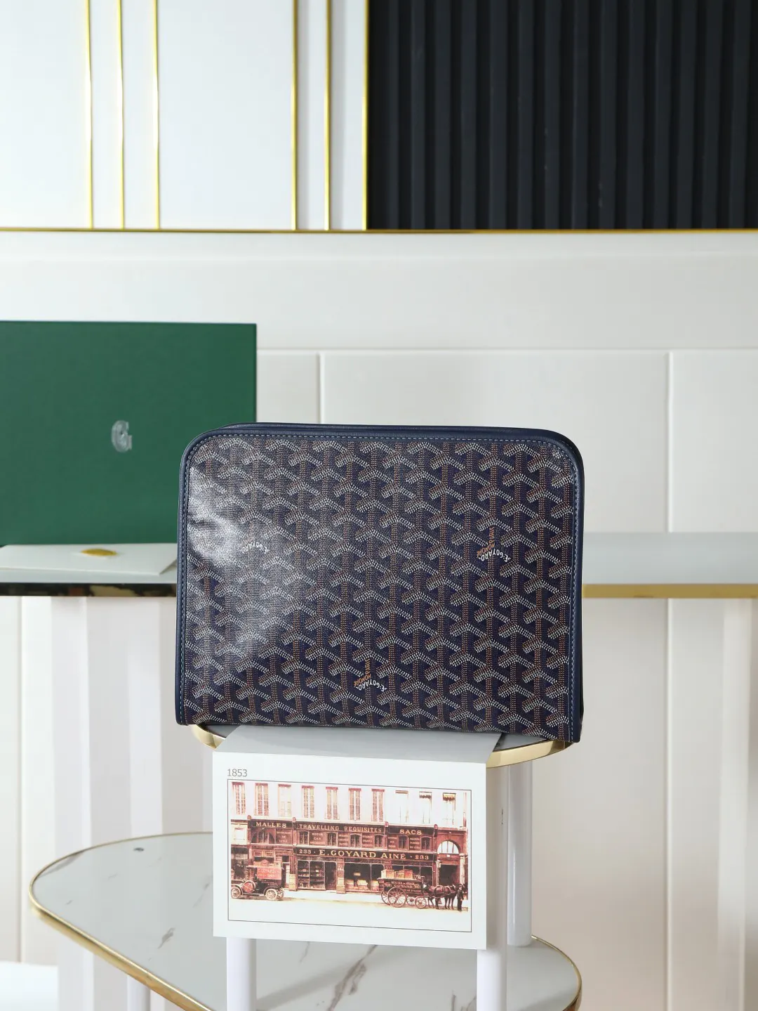 Goyard 黄色 牛皮 手拿包 精致手拿款