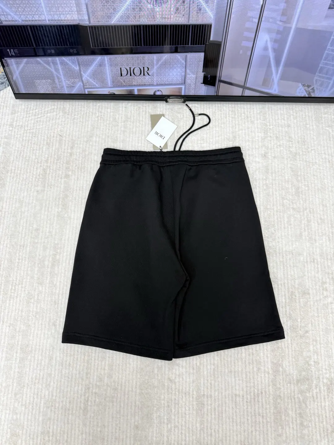 Dior 黑色 刺绣 短裤