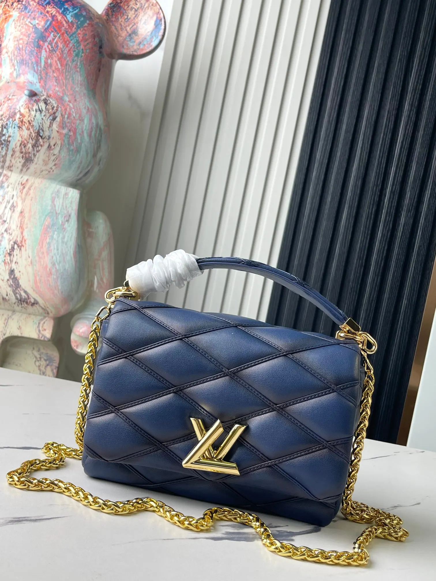 LV 深藍 羊皮 行李箱 旅行拉杆款 輕便出行款