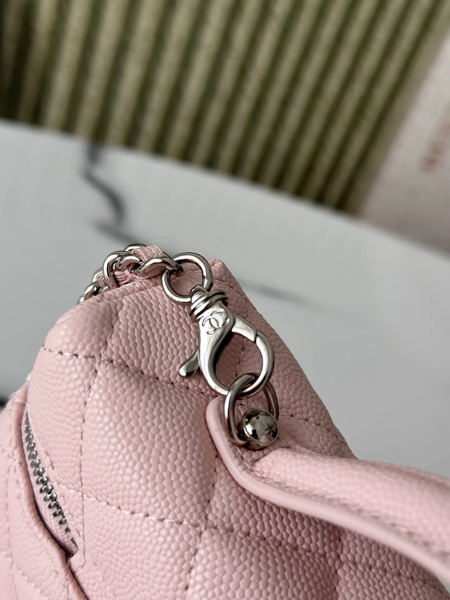Pink Cosmetic Pouch Leather