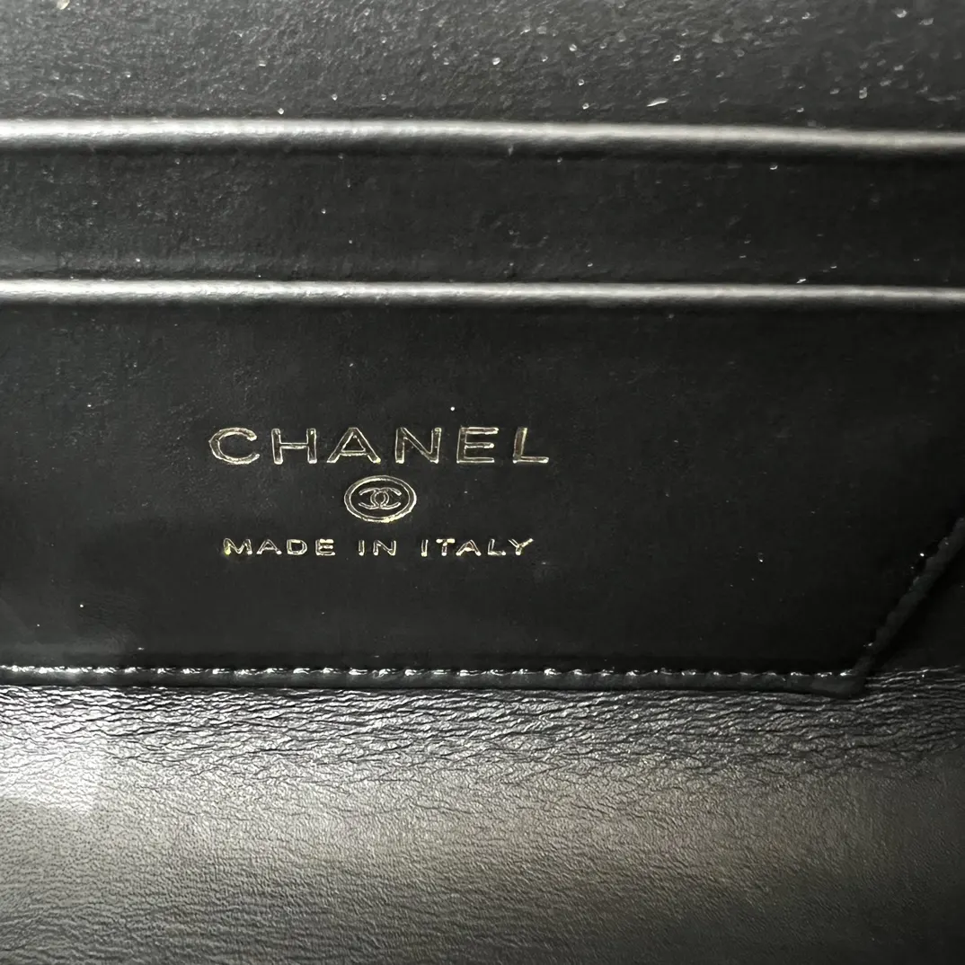 Chanel 黑色菱格Kelly手柄包 金链手提 手提包