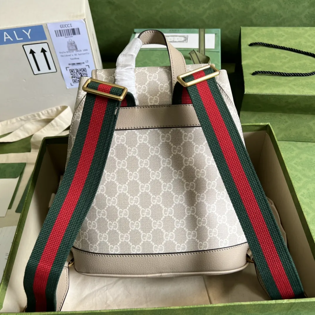 Gucci White Brown Suitcase Travel Lightweight
