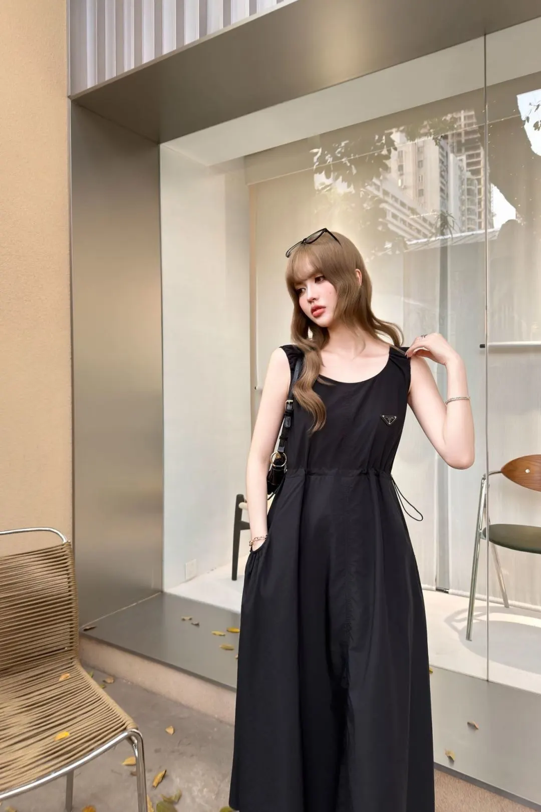 Prada Re-Nylon 三角标 连衣裙
