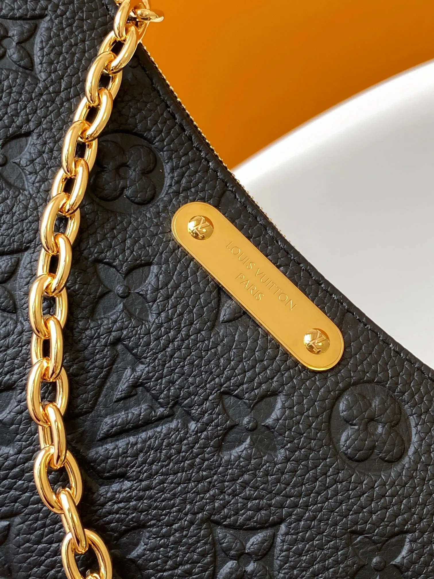 Louis Vuitton Black Chain Bag Leather