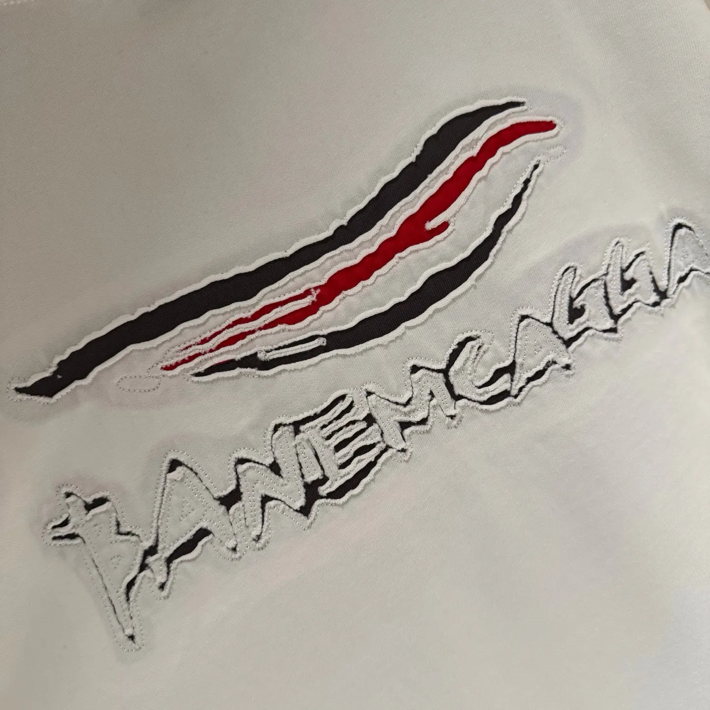 Balenciaga 25Ss Embroidery Cotton Short Sleeve T-Shirt Street