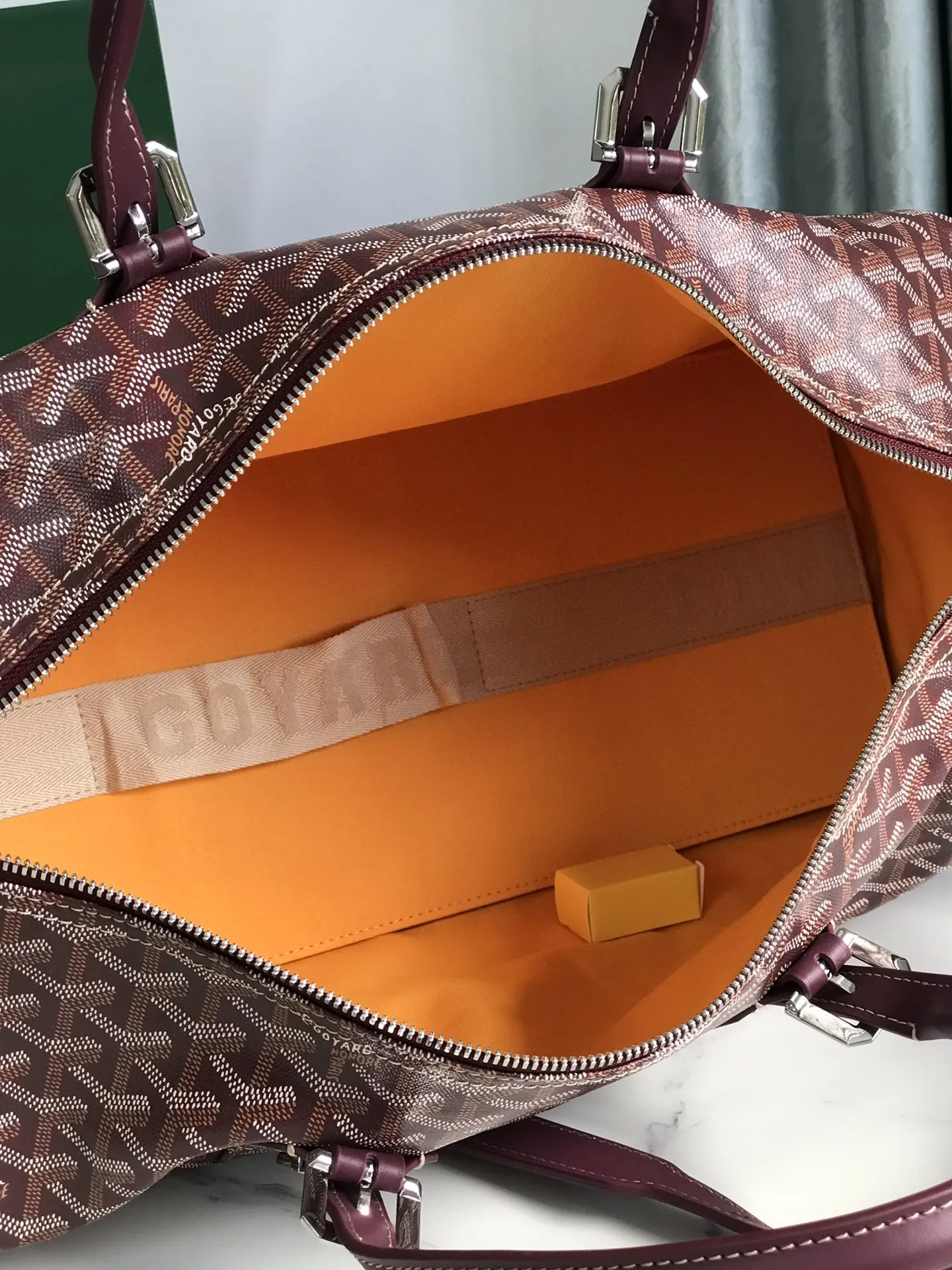 Goyard 深藍 酒紅 小牛皮 旅行袋 大容量旅行款