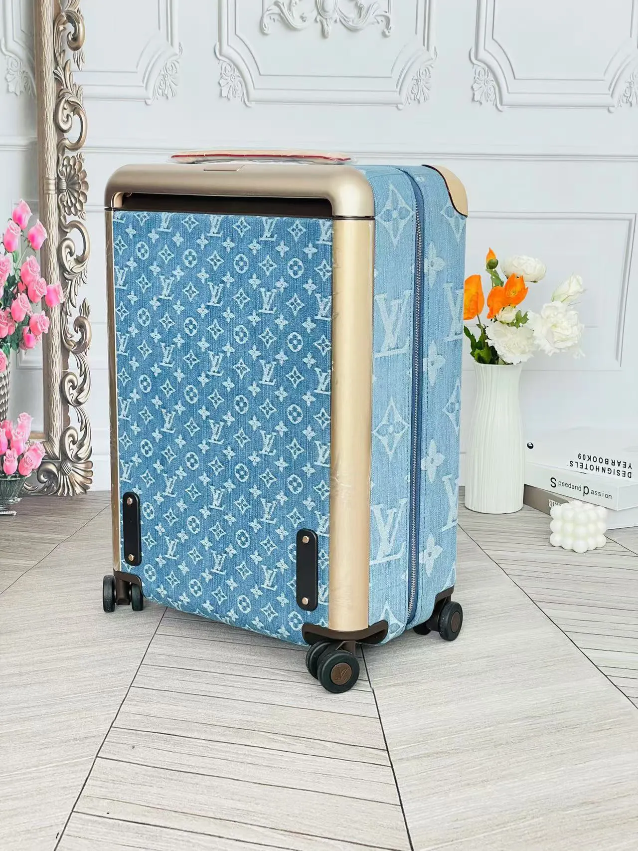 LV 老花 帆布 行李箱 旅行拉杆款 輕便出行款