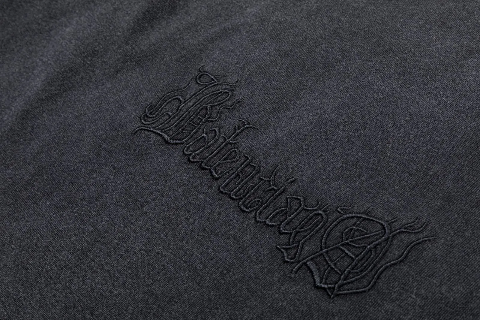 Balenciaga Tonal Logo Washed Crew-Neck T-Shirt in Charcoal Black