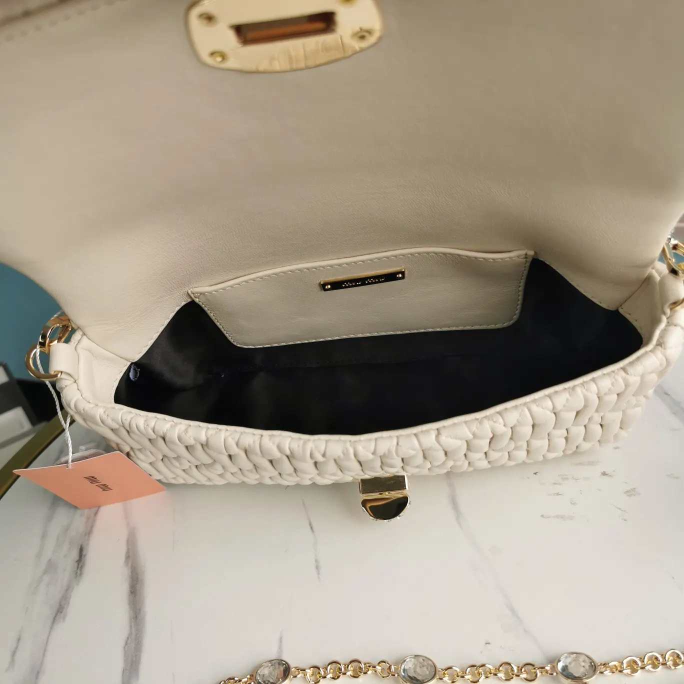 White Chain Bag