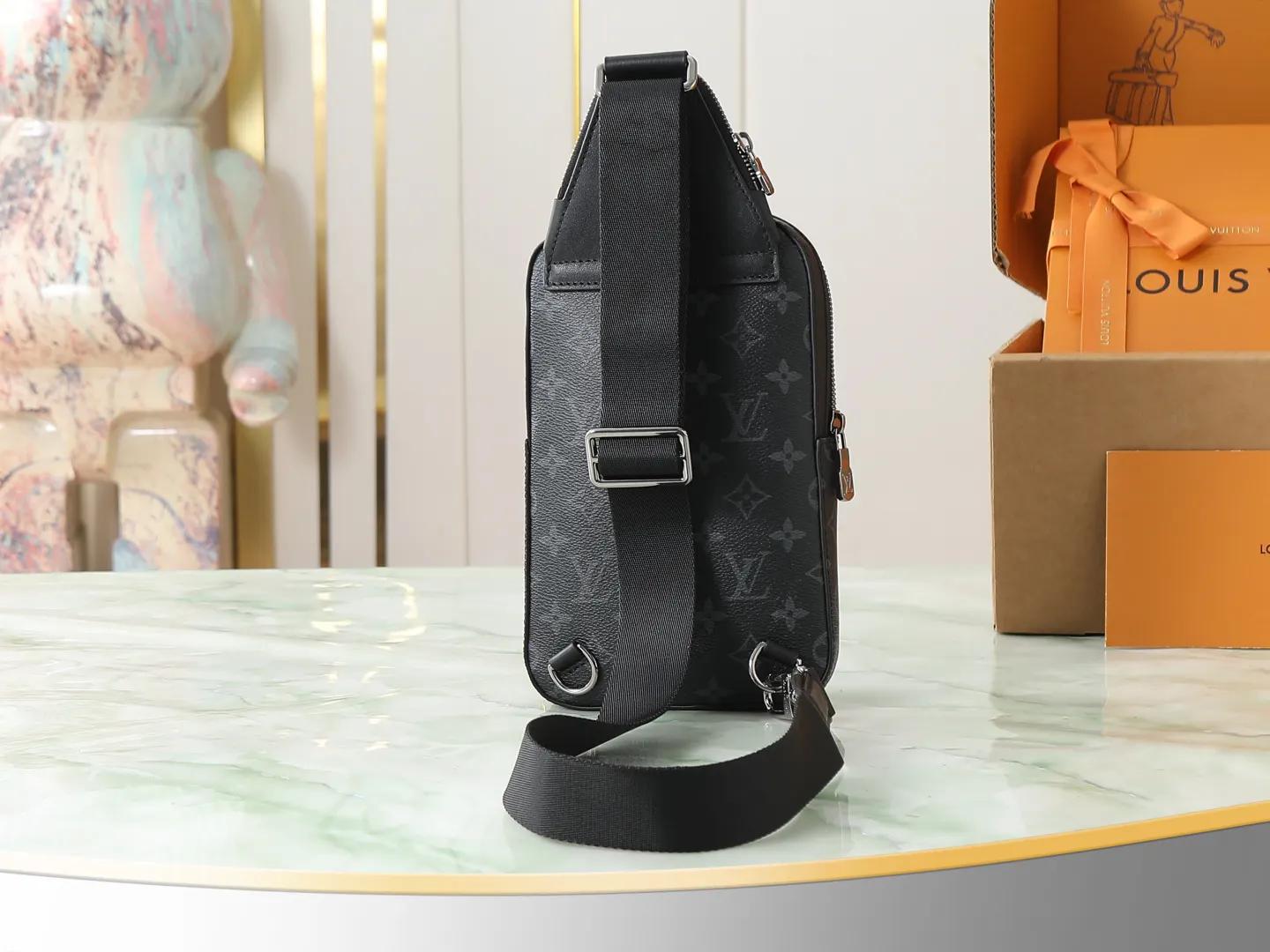 Black Organizer Pouch Travel Canvas