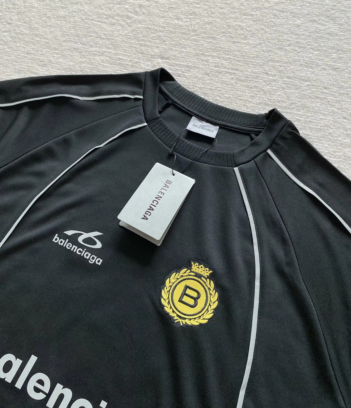 Balenciaga 黑色 Logo 短袖T恤 宽松休闲