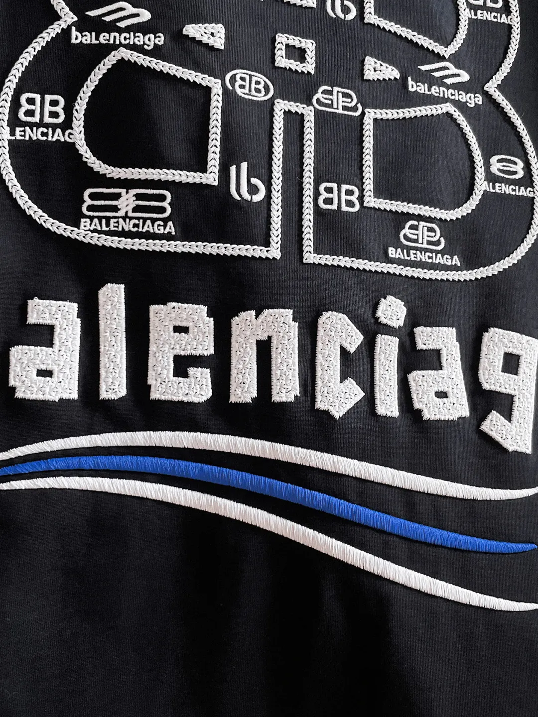 Balenciaga 黑色 纯棉 Logo 短袖T恤