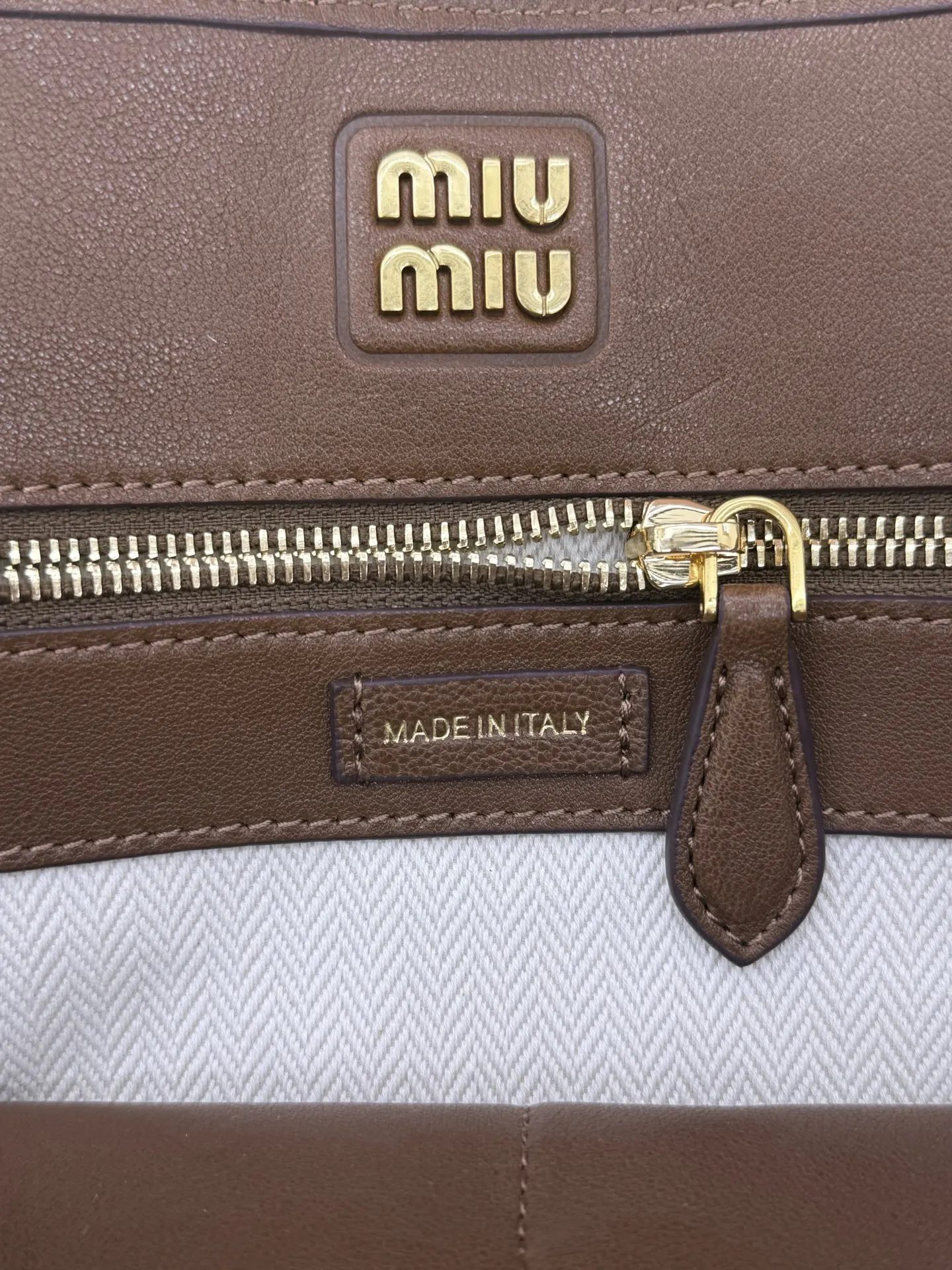 Brown Gold Tote Bag
