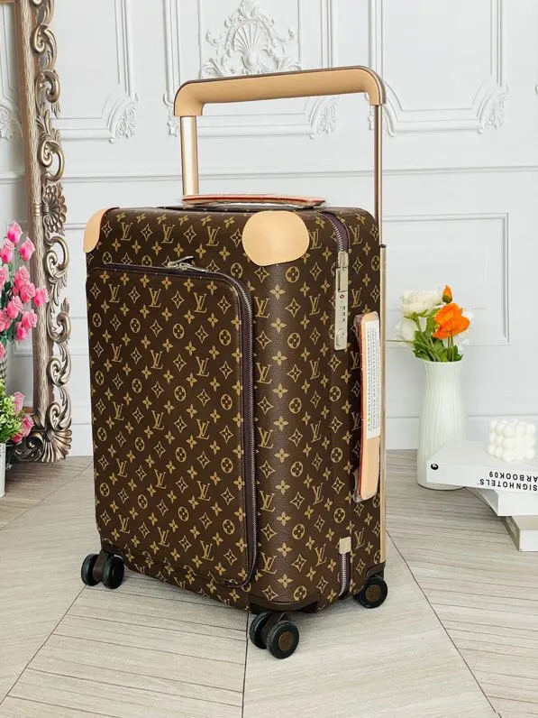 LV 老花 帆布 范冰冰同款 驴牌宽拉杆拉链箱行李箱 HOR 旅行拉杆款 輕便出行款