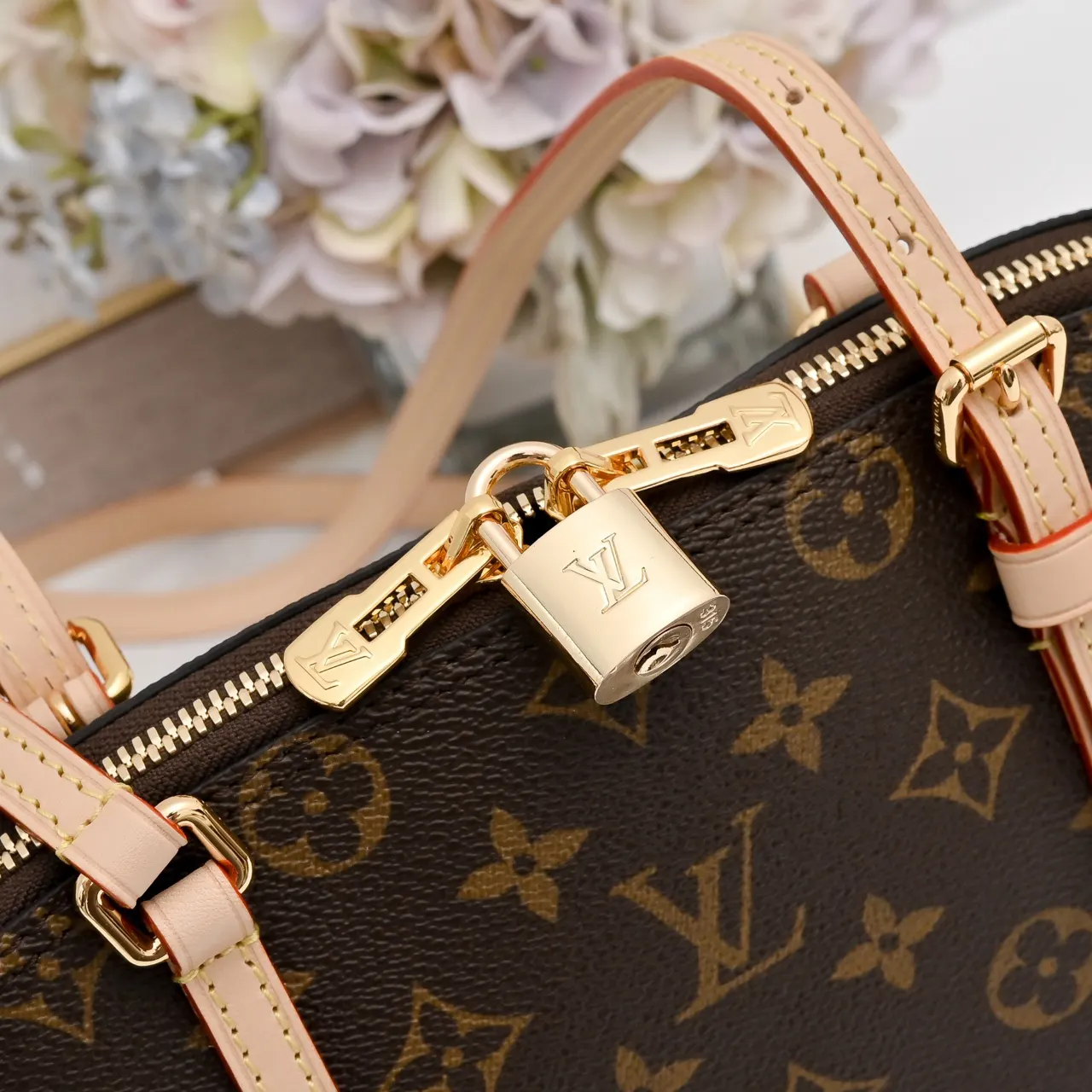 Monogram Organizer Pouch Travel Leather