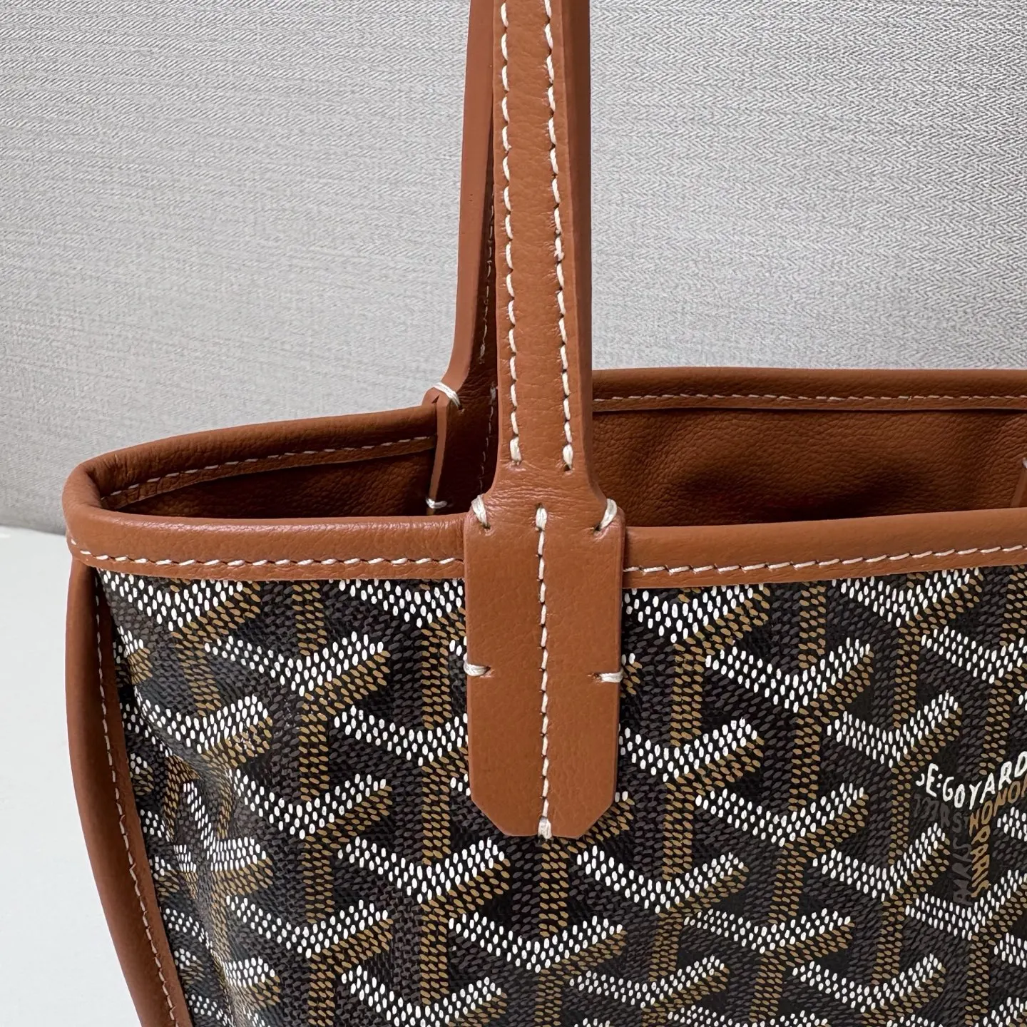 Goyard Brown Top Handle Bag Commuter