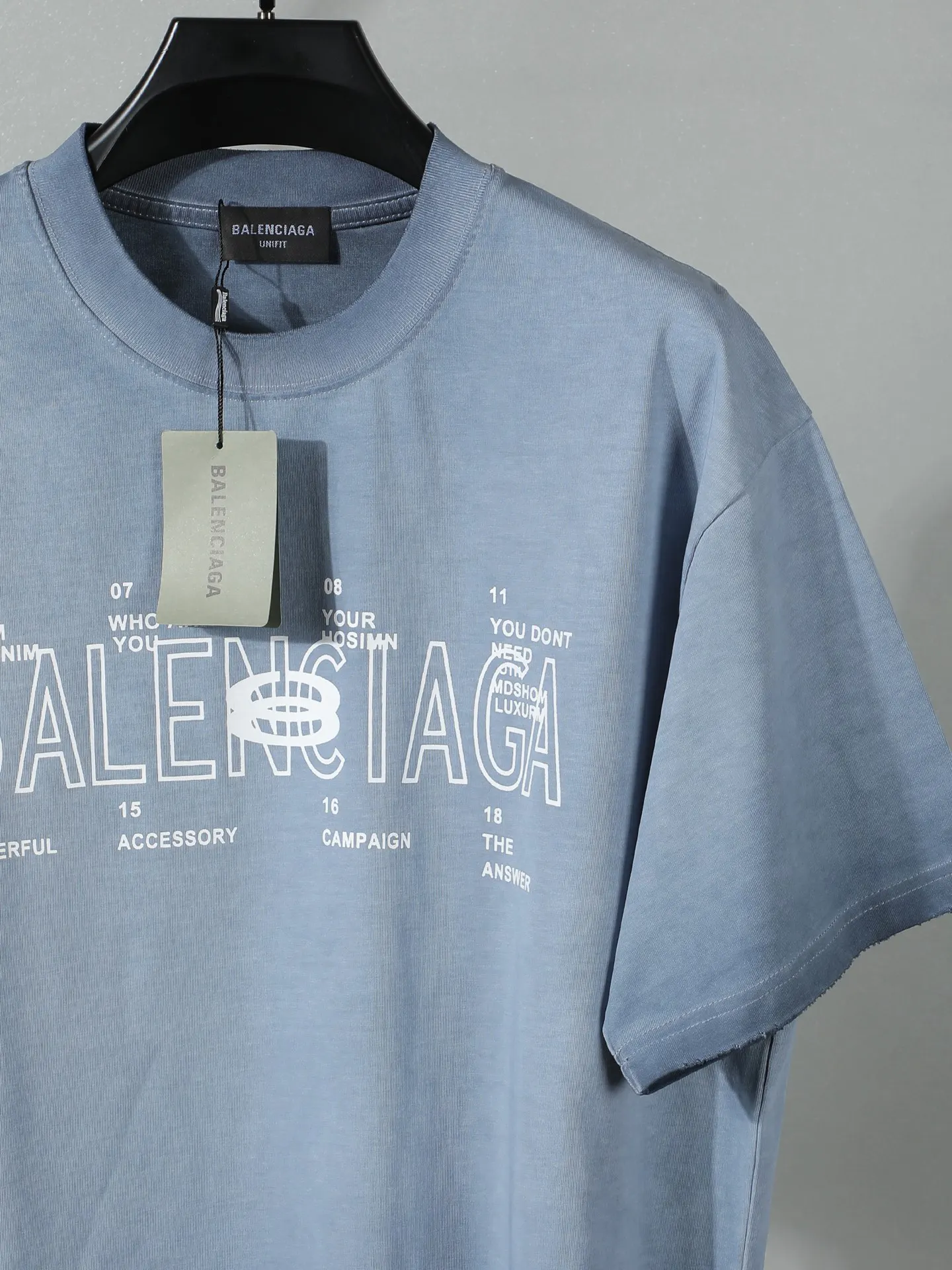 Balenciaga 26Ss Logo Letter Short Sleeve T-Shirt Street